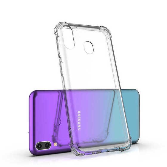 Galaxy A20 Köşeleri Airbagli Ultra Koruma Anti Şok Şeffaf Kılıf