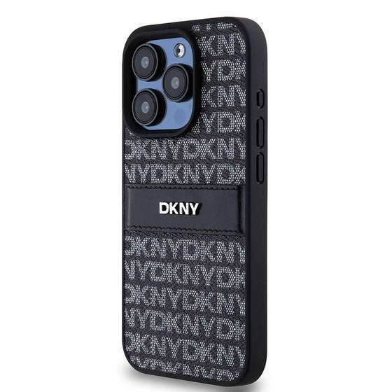 Apple iPhone 15 Pro Kılıf DKNY Orjinal Lisanslı 3D Yazılı Repeat Texture Pattern Kapak