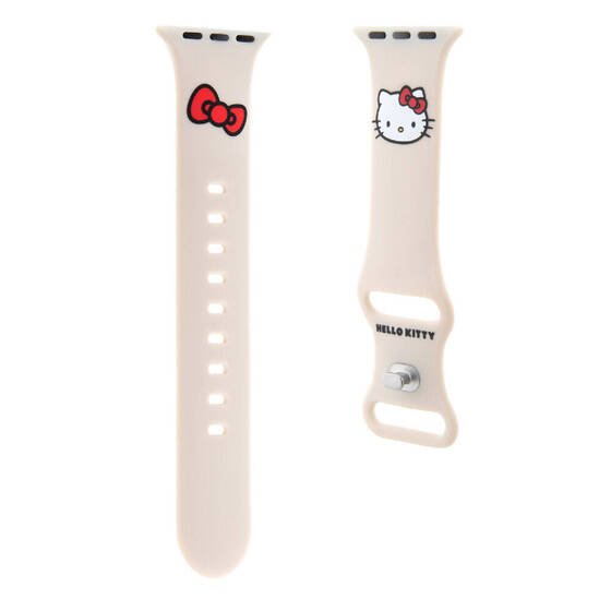 Watch 41mm Uyumlu Kordon Hello Kitty Orjinal Lisanslı Logolu Fiyonk & Kitty Head Yumuşak Strap Kayış