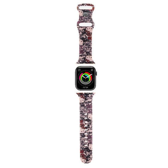 Watch 38mm Uyumlu Kordon Hello Kitty Orjinal Lisanslı Etiket Graffiti Yumuşak Strap Kayış