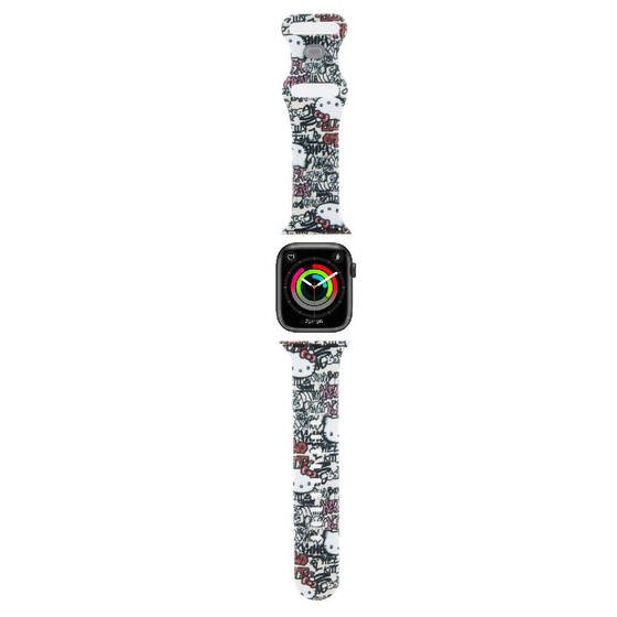 Watch 38mm Uyumlu Kordon Hello Kitty Orjinal Lisanslı Etiket Graffiti Yumuşak Strap Kayış