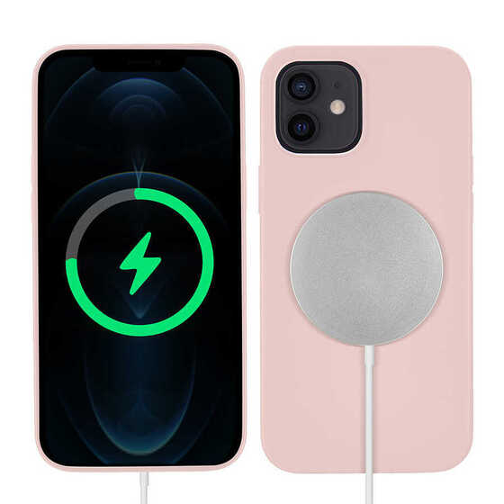 iPhone 12 Mini Kılıf Silksafe Wireless Kadife İç Yüzey Silikon