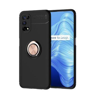 Realme 7 Pro Kılıf Zore Yüzük Standlı Ravel Silikon