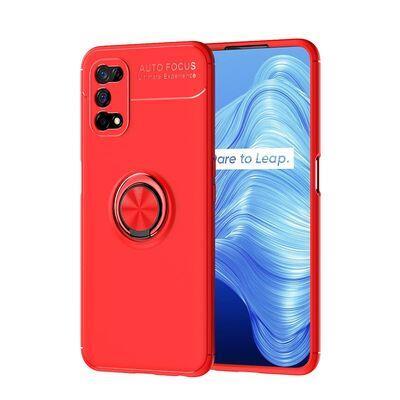 Realme 7 Pro Kılıf Zore Yüzük Standlı Ravel Silikon