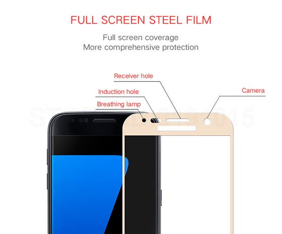 Galaxy A7 2016 Ekranı Tam Kaplayan Cam Koruyucu