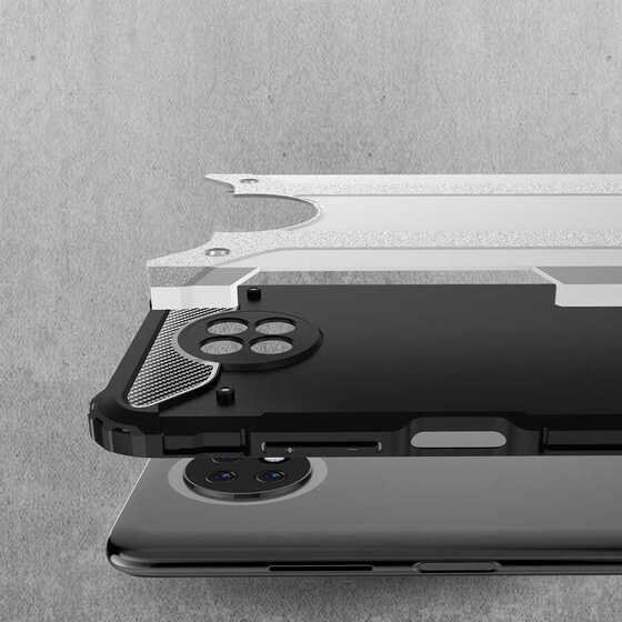 Xiaomi Redmi Note 9 5G Kılıf Hybrid Zırh Silikon