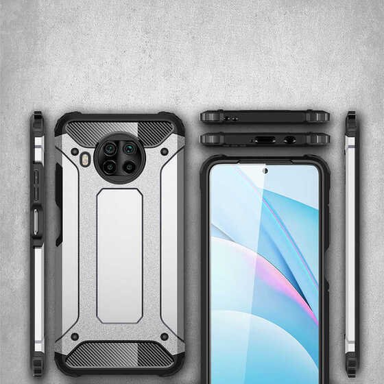 Xiaomi Redmi Note 9 Pro 5G Kılıf Hybrid Zırh Silikon