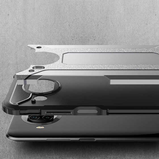 Xiaomi Redmi Note 9 Pro 5G Kılıf Hybrid Zırh Silikon