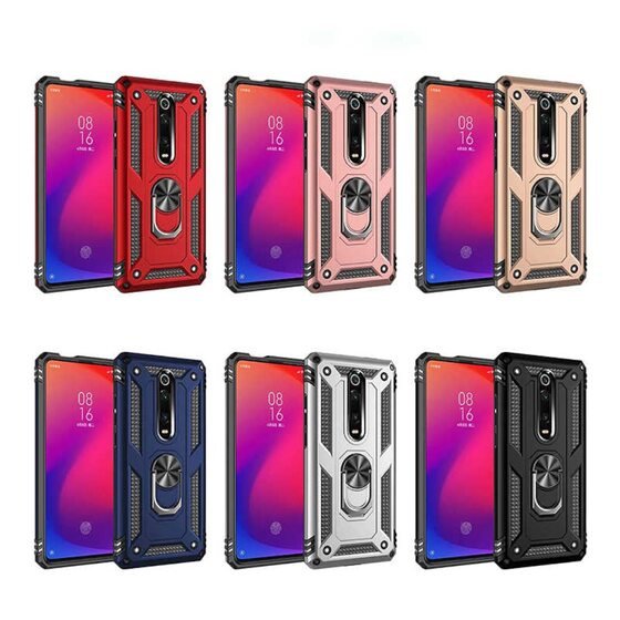 Redmi K20 K20 Pro Yüzüklü Standlı Vega Armor Silikon Zırh Kılıf