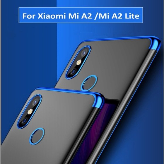 Xiaomi Mi A2 Lite İnce Köşeleri Renkli Şeffaf Kaliteli Kılıf