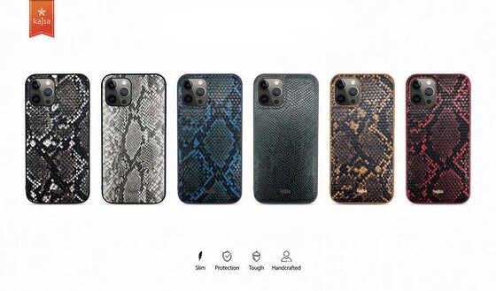 Apple iPhone 12 Pro Kılıf Kajsa Glamorous Serisi Snake Pattern Kapak