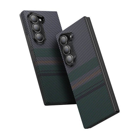 Galaxy Z Fold 6 Kılıf Karbon Fiber Tasarımlı Benks Aurora ArmorAir Kevlar Kapak