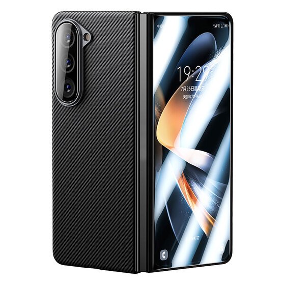 Galaxy Z Fold 5 Uyumlu Benks Combo 3lü Aksesuar Set 600D Kevlar Kapak Ekran Koruyucu Lens Koruyucu