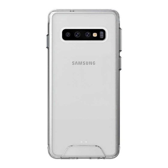 Galaxy S10 Kenarları Silikon Yüzeyi Sert Tamamen Şeffaf Kılıf