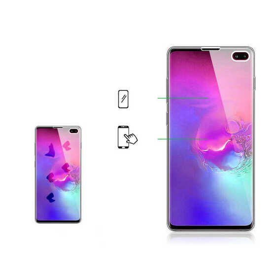 Galaxy S10 Kılıf 360 Tam Koruma Şeffaf Silikon