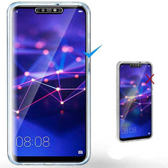 Huawei Mate 20 Lite Kılıf 360 Tam Koruma Şeffaf Silikon