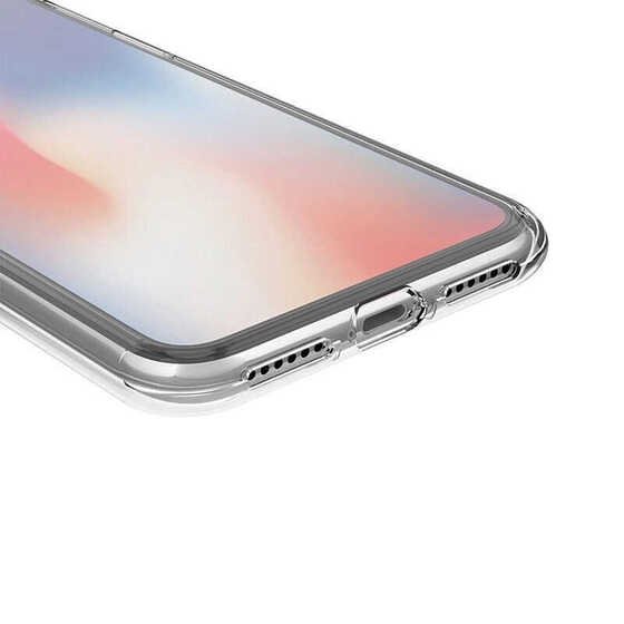 Apple iPhone X Kılıf 360 Tam Koruma Şeffaf Silikon