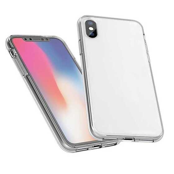 Apple iPhone X Kılıf 360 Tam Koruma Şeffaf Silikon