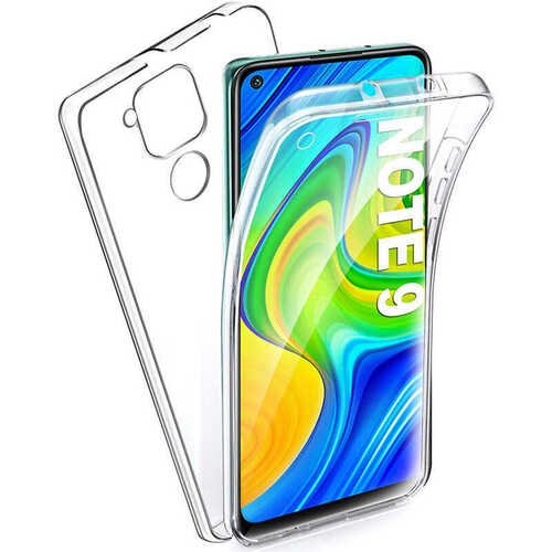 Xiaomi Redmi Note 9 Kılıf 360 Tam Koruma Şeffaf Silikon