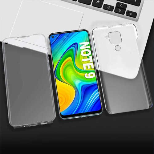 Xiaomi Redmi Note 9 Kılıf 360 Tam Koruma Şeffaf Silikon