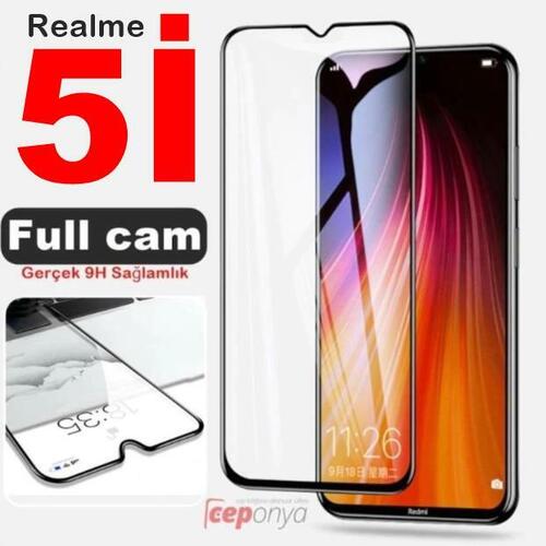 Realme 5İ Zore Kenarları Kırılmaya Dayanıklı Cam Ekran Koruyucu