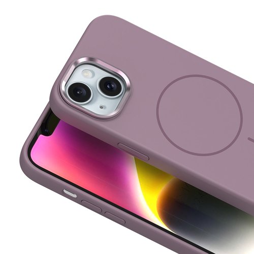 iPhone 13 Kılıf MagSafe Şarj Özellikli Metal Kamera Çerçeveli Edi Silikon Kapak