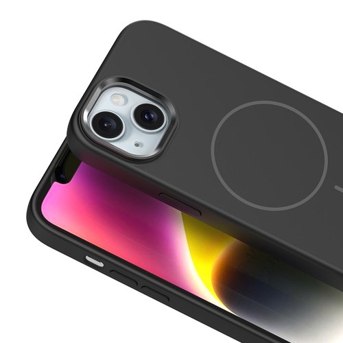 iPhone 13 Kılıf MagSafe Şarj Özellikli Metal Kamera Çerçeveli Edi Silikon Kapak