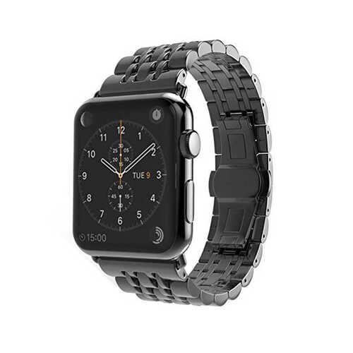 Apple Watch 42mm-44mm İki Renkli Katlamalı Klipsli Metal Kordon