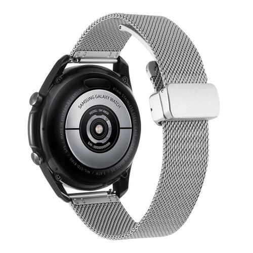 Gear S3 (22mm) Uyumlu KRD-85 Metal Otomatik Mekanizmalı Klips Kordon