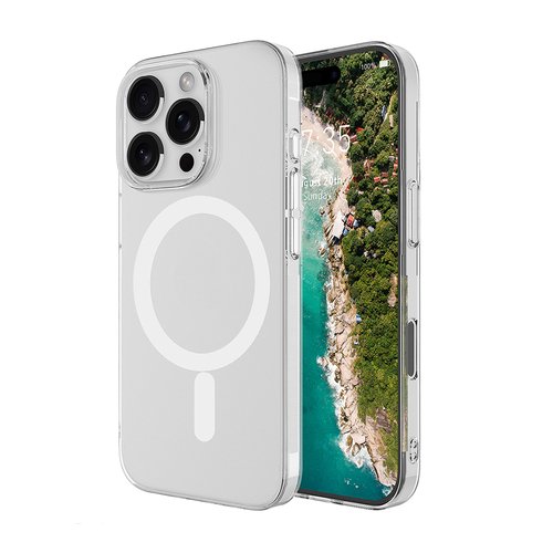 iPhone 16 Pro Max Kılıf Kamera Korumalı MagSafe Şarj Özellikli Lüx Şeffaf London Silikon Kapak