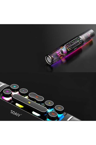 Sh19s Kablosuz Bluetooth Gaming Hoparlör Rgb Işıklı Oyuncu Hoparlör - Mekanik Tuşlu & Usb