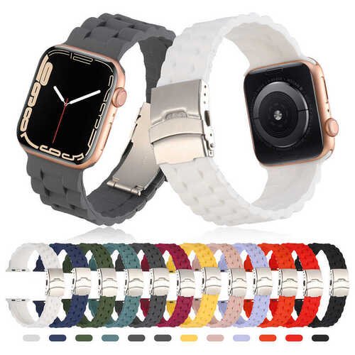 Apple Watch Ultra 49mm Renkli ​​​​KRD-72 Silikon Strap Kayış