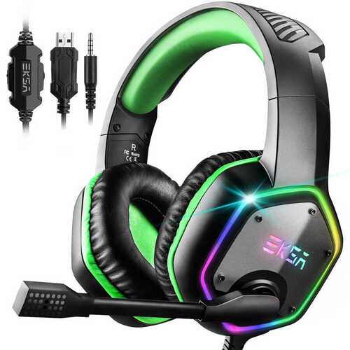 Eksa E1000S Gaming Kulaklık Oyuncu Kulaklığı 7.1 Surround RGB Led 3.5 mm & Mikrofon