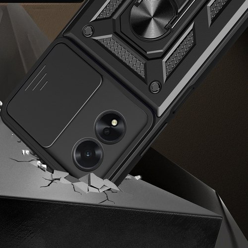 Oppo A38 Kılıf Magnetik Standlı Kamera Korumalı Sürgülü Vega Kapak