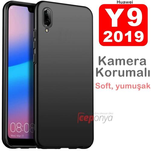 Huawei Y9 2019 Kamera Korumalı Kaliteli Soft Silikon Kılıf