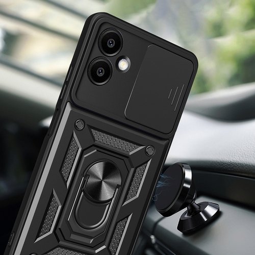 Galaxy A06 Kılıf Magnetik Standlı Kamera Korumalı Sürgülü Vega Kapak