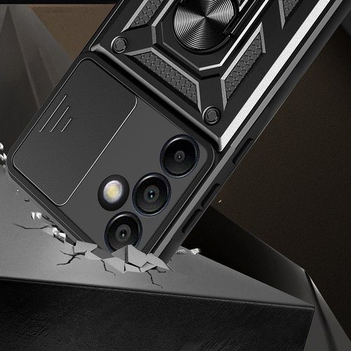 Galaxy S24 FE Kılıf Magnetik Standlı Kamera Korumalı Sürgülü Vega Kapak