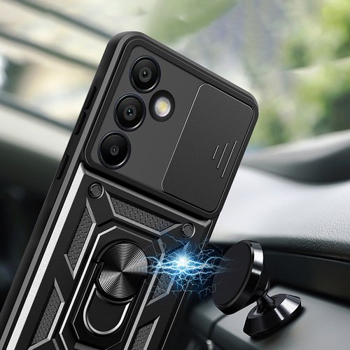 Galaxy S24 FE Kılıf Magnetik Standlı Kamera Korumalı Sürgülü Vega Kapak