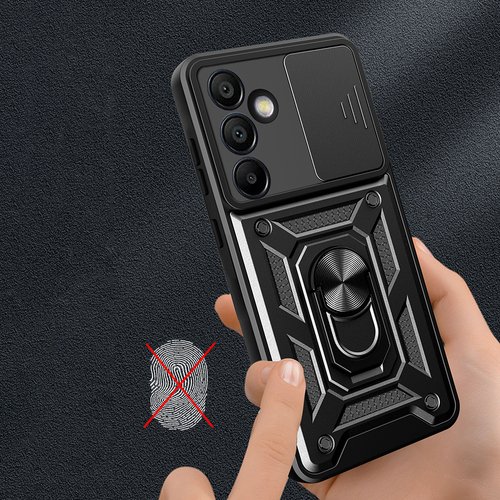 Galaxy S24 FE Kılıf Magnetik Standlı Kamera Korumalı Sürgülü Vega Kapak