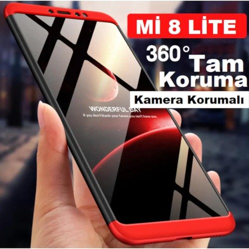 Xiaomi Mi 8 Lite Kılıf Zore Kamera Korumalı 360 Tam Koruma Ays