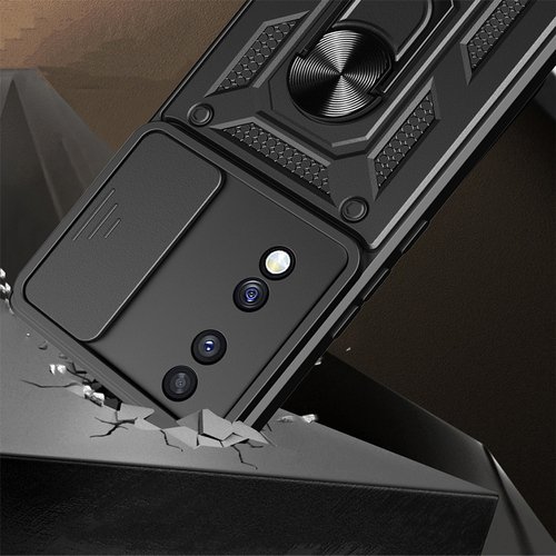 Honor 70 Kılıf Magnetik Standlı Kamera Korumalı Sürgülü Vega Kapak