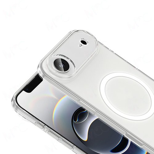 iPhone 17 Air Kılıf Kamera Korumalı MagSafe Şarj Özellikli Lüx Şeffaf London Silikon Kapak