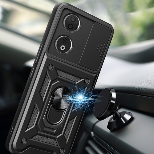 Honor 90 Kılıf Magnetik Standlı Kamera Korumalı Sürgülü Vega Kapak