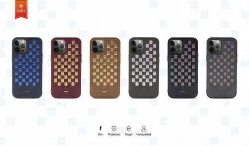 Apple iPhone 12 Kılıf Kajsa Preppie Serisi Spotlight Woven Kapak