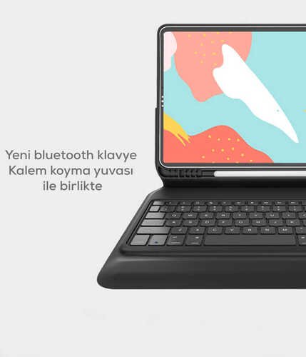 Apple iPad Pro 11 2020 Wiwu Keyboard Folio Kablosuz Klavyeli Kılıf