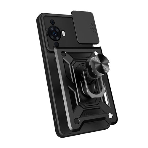 Huawei Nova 12S Kılıf Magnetik Standlı Kamera Korumalı Sürgülü Vega Kapak