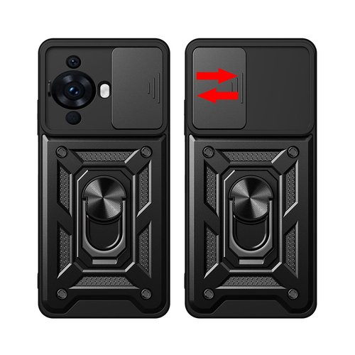 Huawei Nova 12S Kılıf Magnetik Standlı Kamera Korumalı Sürgülü Vega Kapak