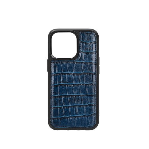 iPhone 13 Mini Uyumlu Kılıf Wiwu Croco Pattern Calfskin Orjinal Deri Kapak