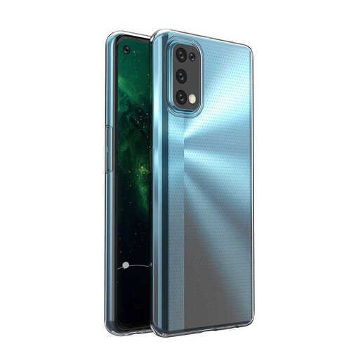 Realme 7 Pro Kılıf Çıkıntılı İnce Esnek Sararmaz Şeffaf Kılıf