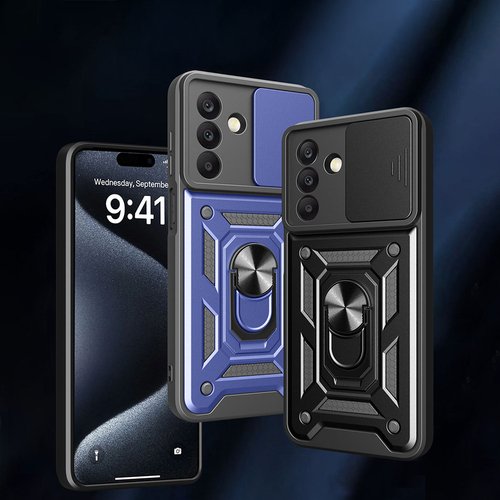 Galaxy A26 Kılıf Magnetik Standlı Kamera Korumalı Sürgülü Vega Kapak